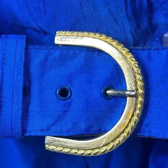 Joan Walters Petites Blue Jumpsuit Flight Suit Size 10
with Belt - Picture 5 of 7